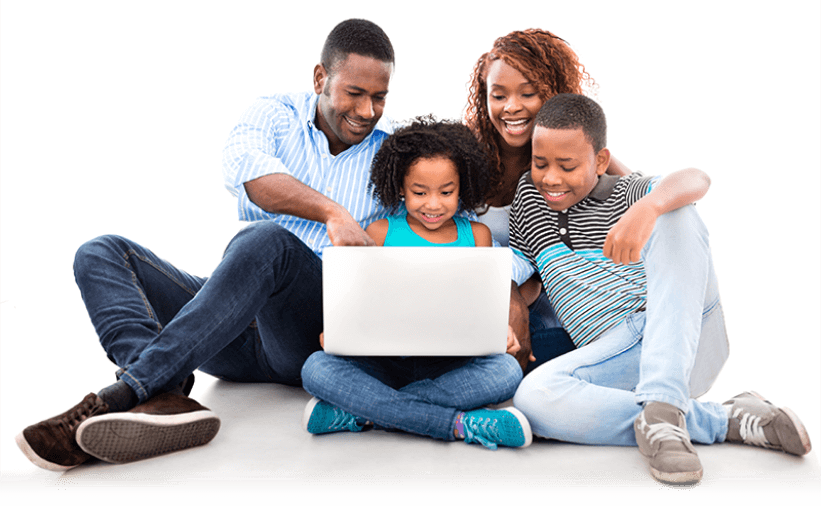 Foto de familia sorrindo